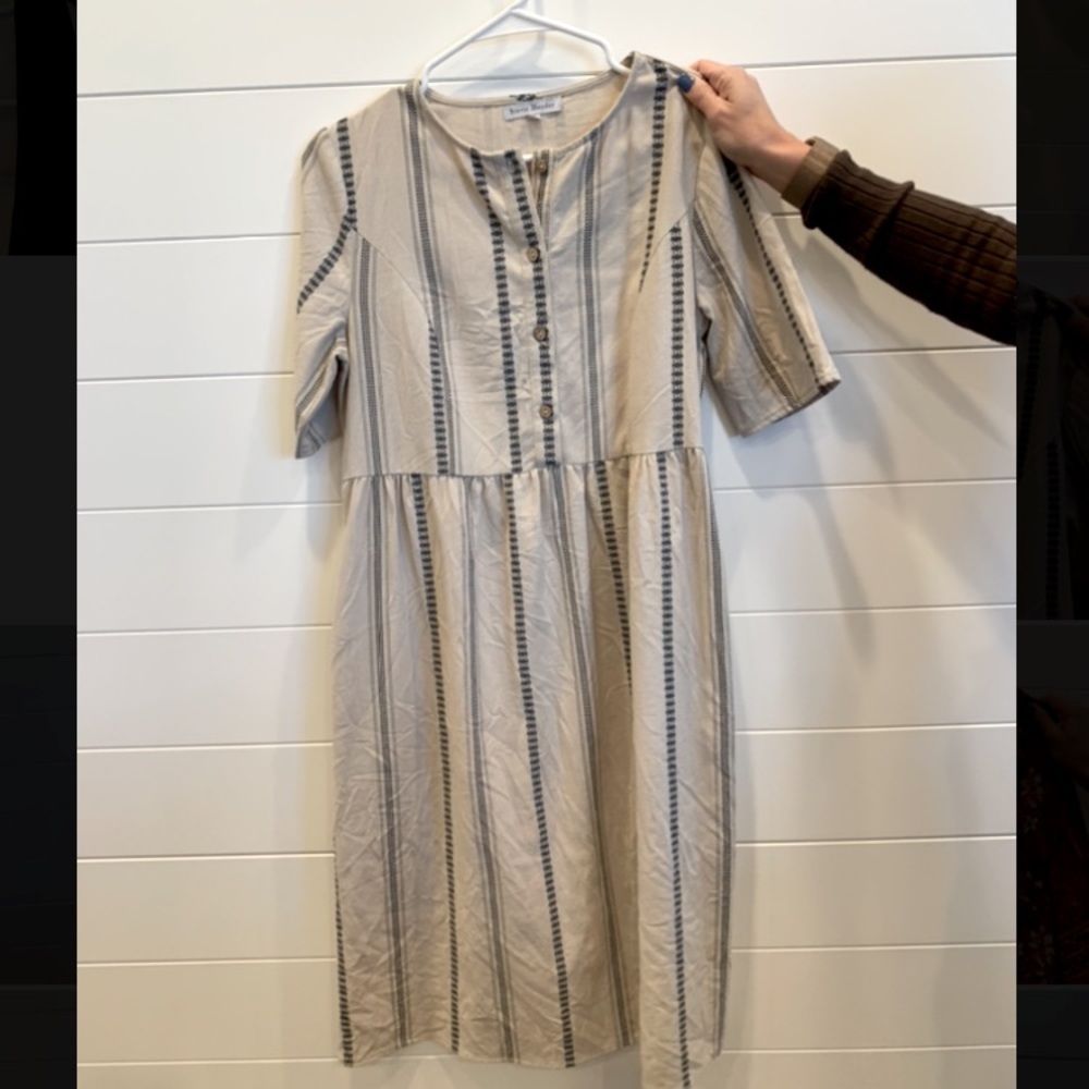 Stripped pattern dress